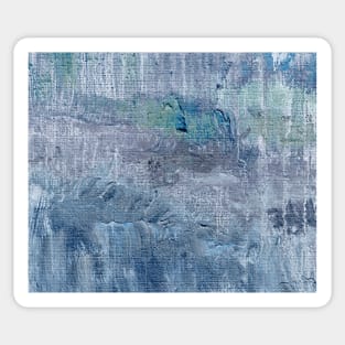 Blue Navy Indigo Abstract Art Sticker